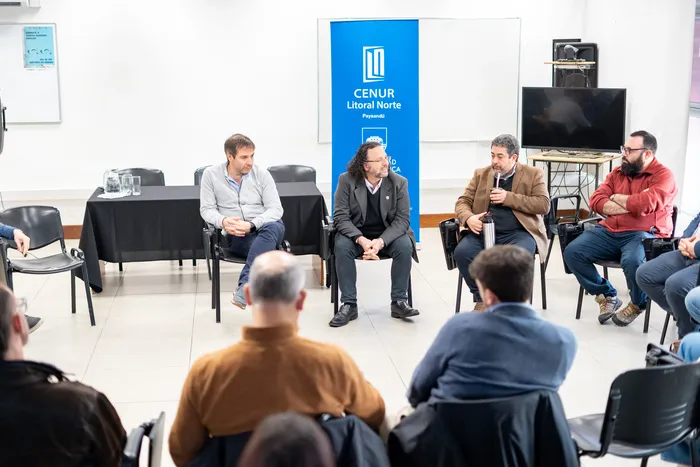 Mauricio Cabrera, Héctor Cancela, Líber Acosta y Matías Machuca, el 20 de agosto · Foto: Santiago Fleitas