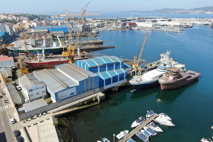 Astillero Cardama Shipyard en Vigo, España. Foto: Cardama Shipyard