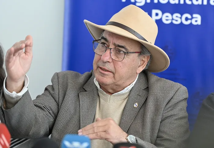Alfredo Fratti, el 7 de setiembre, durante la reunión con productores. · Foto: Ariel Volpi