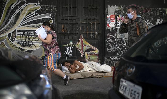 Calle de Río de Janeiro, ayer. · Foto: Mauro Pimentel, AFP