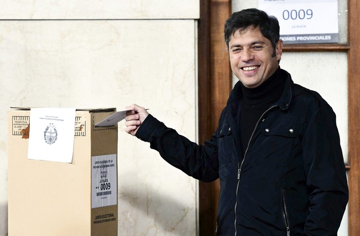Axel Kicillof, el 7 de setiembre, en La Plata. · Foto: AFP