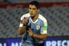 Luis Suárez festeja el primer gol a Chile, ayer, en el estadio Centenario. · Foto: Raúl Martinez, pool, AFP Luis Suárez festeja el primer gol a Chile, ayer, en el estadio Centenario. · Foto: Raúl Martinez, pool, AFP