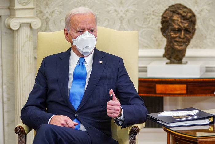 Joe Biden, el viernes, en la Oficina Oval de la Casa Blanca. · Foto: Mandel Ngan, AFP