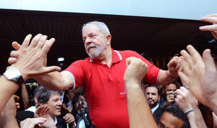 Luiz Inácio Lula da Silva, después de una conferencia de prensa en Novotel Jaraguá (archivo, setiembre de 2016). · Foto: Rovena Rosa, Agência Brasil