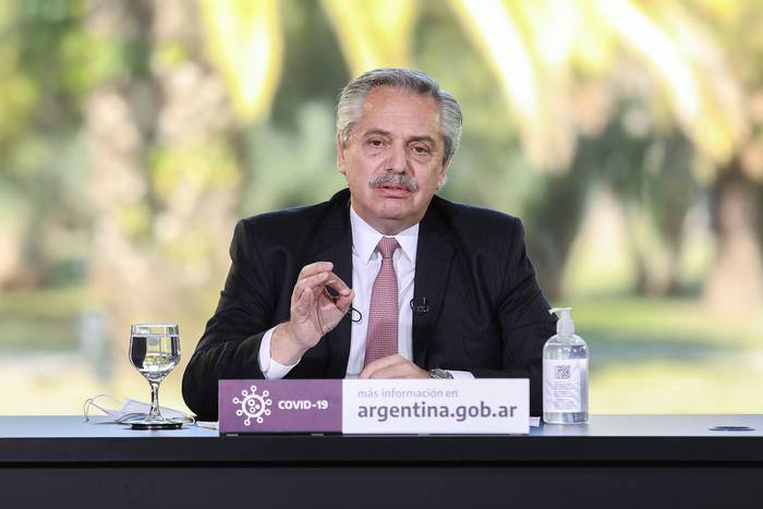 Alberto Fernández, durante un acto de Gobierno en Buenos Aires. · Foto: Presidencia Argentina