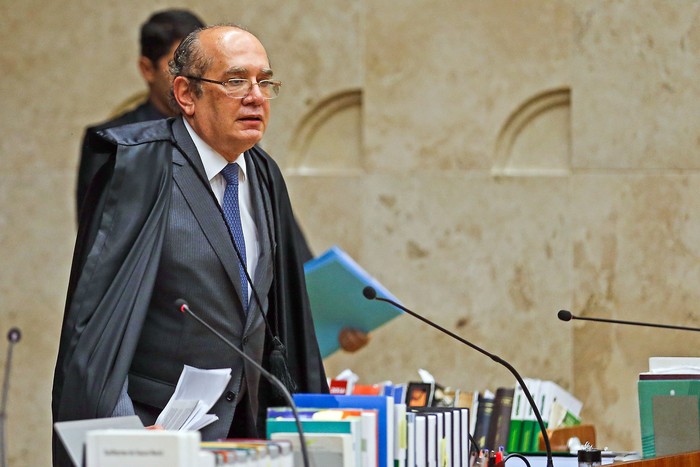 Gilmar Mendes, ministro del Supremo Tribunal Federal de Brasil (archivo, abril de 2018). · Foto: José Cruz, Agência Brasil