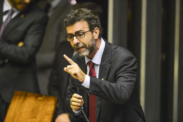 Marcelo Freixo, durante una sesión de Diputados. · Foto: Valter Campanato/ Agencia Brasil