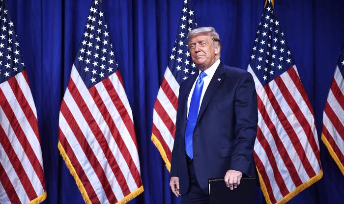 Donald Trump, durante el primer día de la Convención Nacional Republicana, el 24 de agosto, en Charlotte, Carolina del Norte.  · Foto: Brendan Smialowski, AFP.