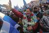 Luis Arce candidato del Movimiento al Socialismo del expresidente Evo Morales, durante su primer gran acto de campaña, el 9 de setiembre, en El Alto, Bolivia. · Foto: Martín Alipaz, Efe Luis Arce candidato del Movimiento al Socialismo del expresidente Evo Morales, durante su primer gran acto de campaña, el 9 de setiembre, en El Alto, Bolivia. · Foto: Martín Alipaz, Efe