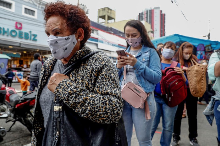 Zona comercial de San Pablo, Brasil. 
 · Foto: Sebastião Moreira, Efe