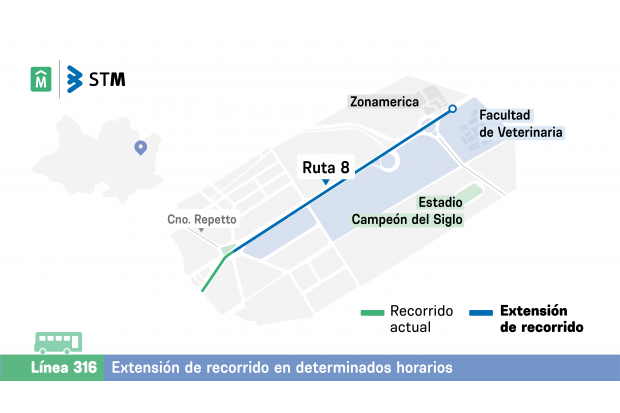 Extension recorrido 316