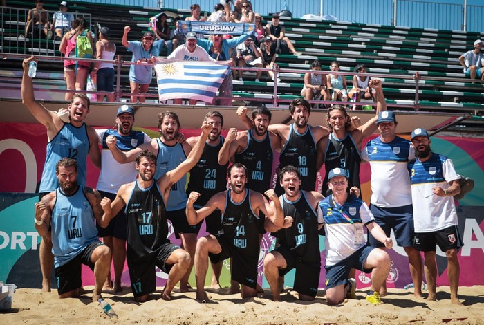 El equipo uruguayo de Handball. Foto: www.suramericanos.gob.ar