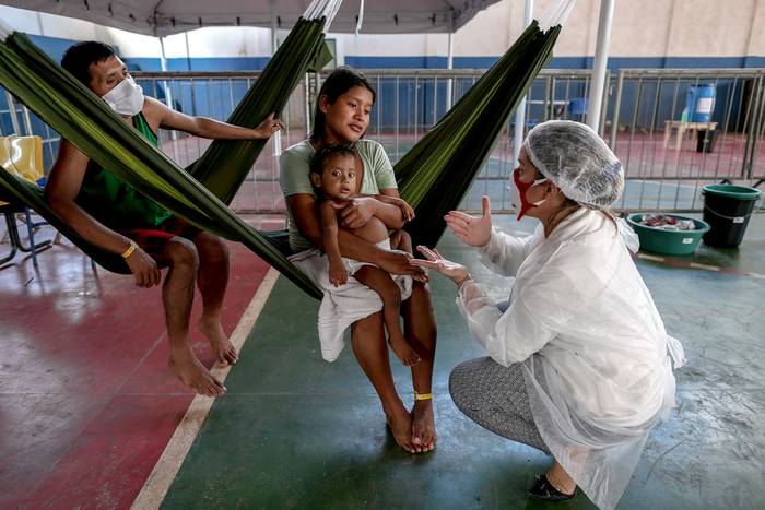 Atención de Médicos sin Fronteras, el 3 de junio, en Manaos, estado de Amazonas, Brasil.
 · Foto: Michael Dantas, AFP