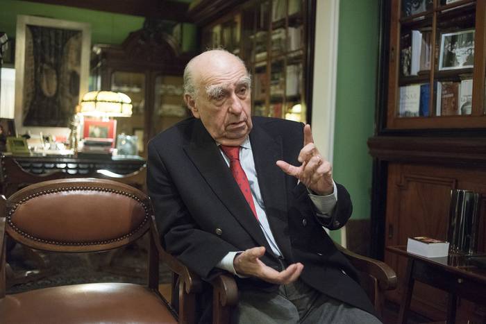 Julio María Sanguinetti  (archivo, mayo de 2019). · Foto: Ricardo Antúnez