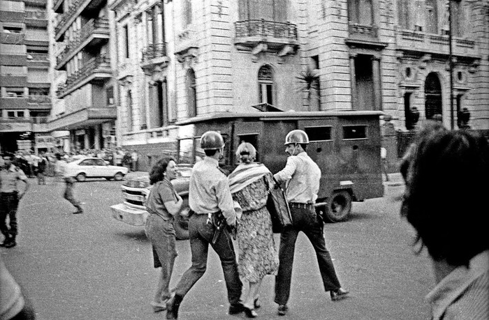 Manifestación frente al edificio de la Suprema Corte de Justicia en reclamo por la
liberación de Wilson Ferreira Aldunate, el 14 de noviembre de 1984.