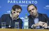 Iván Posada y Sebastián Andujar, el lunes, en el Parlamento. · Foto: Ernesto Ryan Iván Posada y Sebastián Andujar, el lunes, en el Parlamento. · Foto: Ernesto Ryan