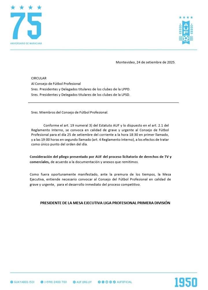 citación auf pliego