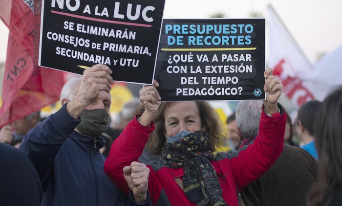 Movilización contra la LUC (archivo, setiembre de 2020). · Foto: Alessandro Maradei