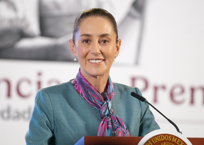 Claudia Sheinbaum en conferencia de prensa, en Ciudad de México. Foto: Flickr.