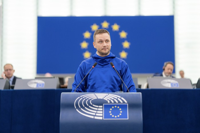 Jens-Frederik Nielsen, durante una sesión del Parlamento Europeo en Estrasburgo, Francia (archivo, octubre de 2025). · Foto: Unión Europea
