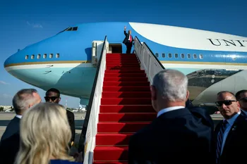 Donald Trump y Benjamin Netanyahu, el 14 de octubre de 2025, en Israel. · Foto: Casa Blanca