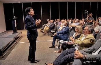 Carlos Melconian, este jueves, en una charla organizada por el Centro de Estudios de Políticas Públicas. · Foto: Martín Varela Umpiérrez
