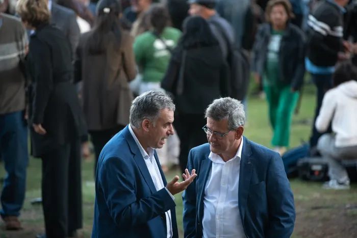Yamandú Orsi y Jorge Díaz (archivo, marzo de 2025). · Foto: Gianni Schiaffarino