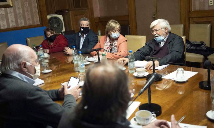 Reunión de la bancada del Frente Amplio (archivo, junio de 2020). · Foto: Mariana Greif