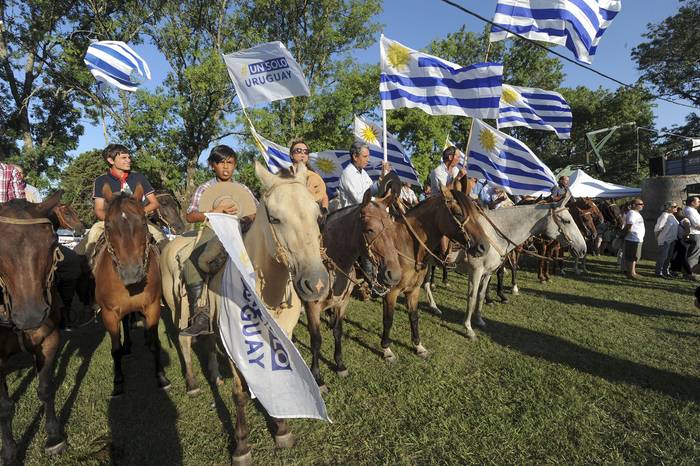 Acto de Un Solo Uruguay, el 23 de enero, en Durazno. · Foto: Federico Gutiérrez