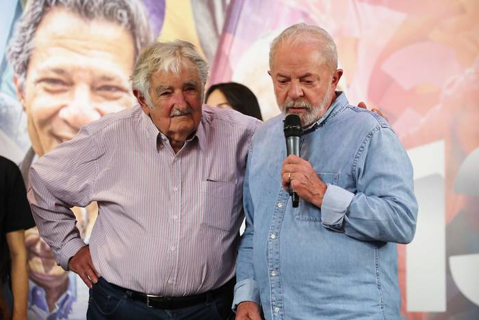 Lula da Silva y José Mujica, el 29 de octubre, en San Pablo. · Foto: Sebastião Moreira, Efe