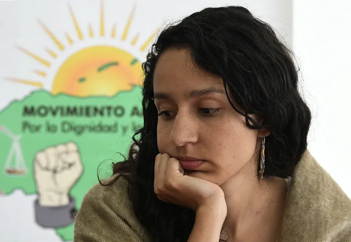 Bertha Zúñiga Cáceres, en Tegucigalpa (archivo). · Foto: Orlando Sierra, AFP