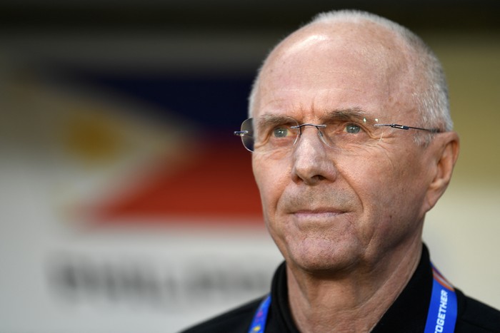 Sven-Goran Eriksson, dirigiendo a Filipinas, en el estadio Mohammed Bin Zayed de Abu Dab (archivo, 2019). Foto: Khaled Desouki, AFP