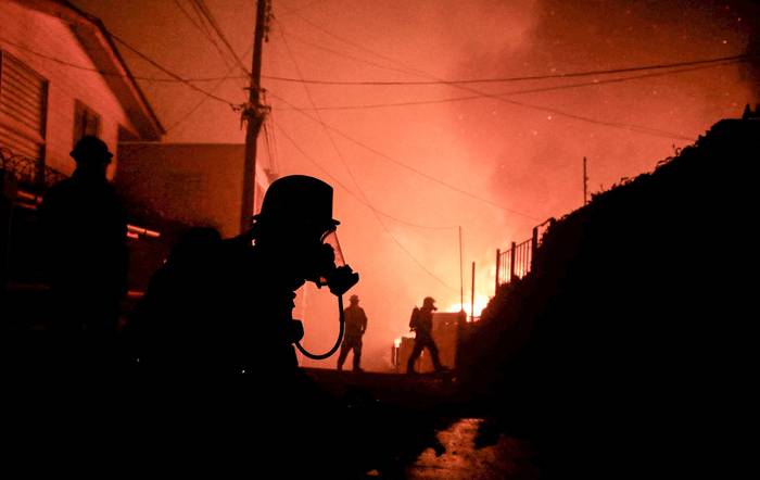 Incendios en Viña del Mar, el 2 de febrero de 2024. · Foto: Javier Torres AFP