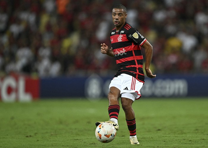 Nicolás de la Cruz, jugando para Flamengo, el 29 de mayo en el estadio Maracaná. · Foto: Mauro Pimentel, AFP