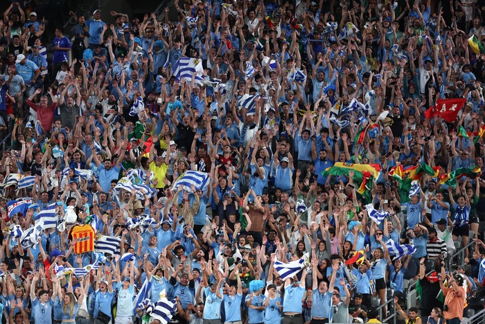 Uruguay ante Bolivia, en el estadio MetLife de East Rutherford, el 27 de junio de 2024. · Foto: Charly Triballeau, AFP