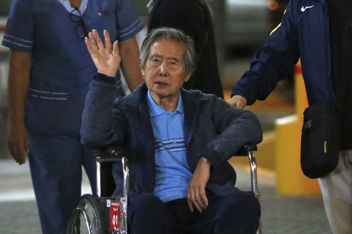 El expresidente de Perú, Alberto Fujimori, en Lima el 4 de enero de 2018. · Foto: Luka Gonzáles, AFP