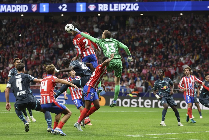 Partido de la primera ronda de la UEFA Champions League entre el Atlético de Madrid y el RB Leipzig en el estadio Metropolitano de Madrid. · Foto: Thomas Coex, AFP