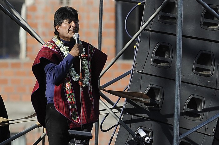 Evo Morales en La Paz. · Foto: Jorge Bernal, AFP