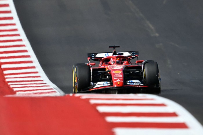 El piloto de Ferrari, Charles Leclerc, durante el Gran Premio de Fórmula Uno de Estados Unidos, en el Circuito de las Américas, en Austin, Texas. · Foto: Angela Weiss, AFP