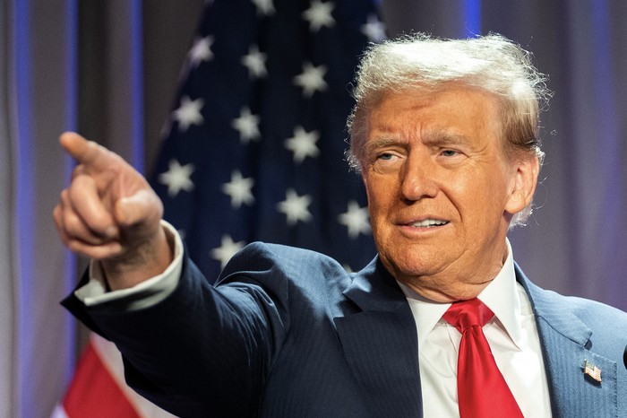 Donald Trump, durante una reunión con legisladores republicanos, el 13 de noviembre, en Washington. · Foto: Allison Robbert, AFP