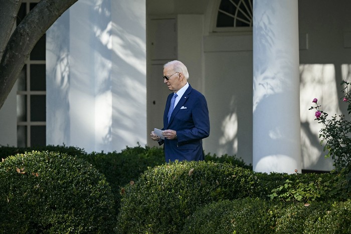 Joe Biden, el 25 de noviembre, en la Casa Blanca, en Washington. · Foto: Drew Angerer / AFP