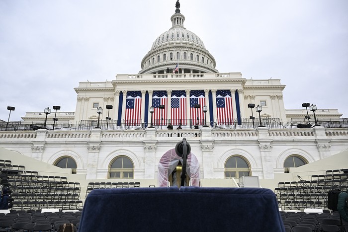 Vista del Capitolio, donde será la toma de posesión presidencial, el 17 de enero, en Washington. Foto: Mandel Ngan, AFP.