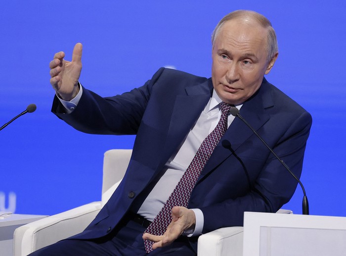 Vladimir Putin, el 18 de marzo, en Moscú. · Foto: Maxim Shemetov, pool, AFP