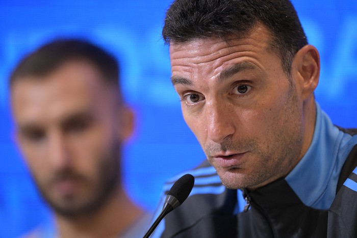 El entrenador de Argentina, Lionel Scaloni. · Foto: Juan Mabromata / AFP