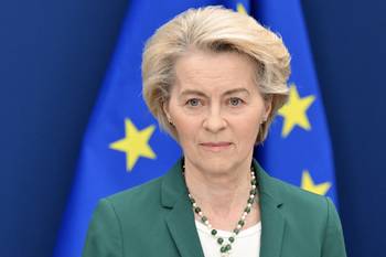 Ursula von der Leyen, el 7 de abril, durante una conferencia de prensa en Bruselas. Foto: Nicolas Tucat,  AFP.