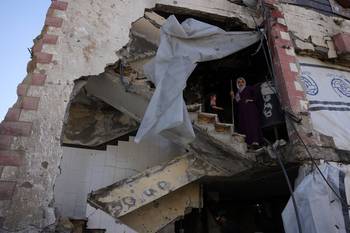 Escombros de una casa luego del ataque israelí, el 16 de mayo, en Jabalia, en el norte de la Franja de Gaza. Foto: Bashar Taleb, AFP.