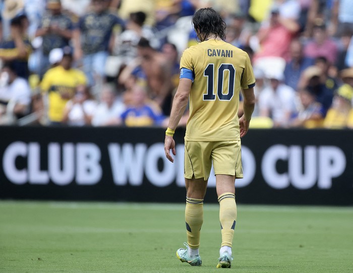Edinson Cavani, de Boca, el 24 de junio, ante el  Auckland City en el estadio Geodis Park, en Nashville, Tennessee. Foto: Alex Grimm, Getty Images, AFP.
