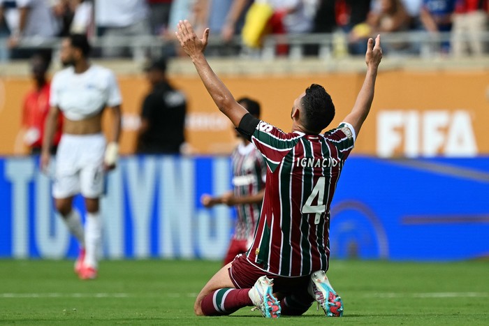 Ignacio, de Fluminense, al final del partido, en Orlando. · Foto: Chandan Khanna, AFP