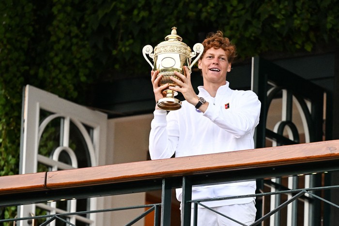 El italiano Jannik Sinner, el 13 de julio, en Wimbledon. · Foto: Kirill Kudryavstsev, AFP