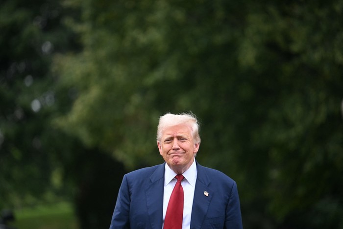 Donald Trump en el jardín Sur de la Casa Blanca, el 1º de agosto, en Washington. · Foto: Jim Waston, AFP